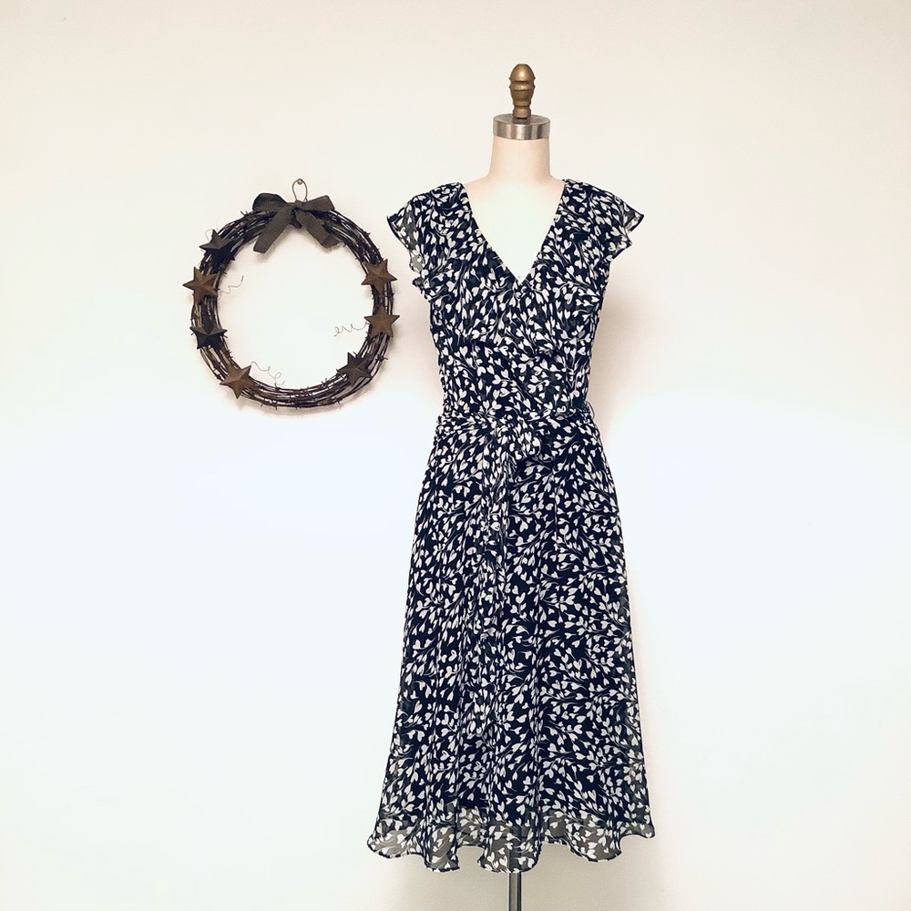 K Studio Vintage Cottagecore Dainty Flutter Sleeves Midi Dress